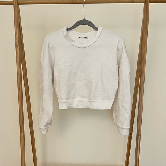 Reformation White Hunter Cropped Sweatshirt - Picture 3 of 6
